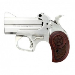 Bond Arms Texas Defender Derringer 45 ACP 3" Silver Rosewood 2Rd With Trigger Guard Ambidextrous 21oz TD45ACP Stainless Steel