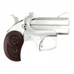 View 2 - Bond Arms Texas Defender Derringer 45 ACP 3" Silver Rosewood 2Rd With Trigger Guard Ambidextrous 21oz TD45ACP Stainless Steel