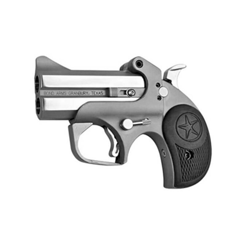 Bond Arms Rowdy Derringer Derringer 410 Gauge 2.5" 45 Long Colt 3" Silver Rubber 2Rd With Trigger Guard Fixed Sights BARW-45/41