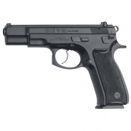 CZ 75 BD, Semi-Automatic, DA/SA, Full Size, 9MM, 4.6" Cold Hammer Forged Barrel, Steel Frame, Black Finish, Plastic Grips, Fixe