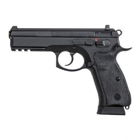 CZ 75 SP-01, Semi-Automatic, DA/SA, Full Size, 9MM, 4.6" Cold Hammer Forged Barrel, Steel Frame, Black Finish, Rubber Grips, Ma