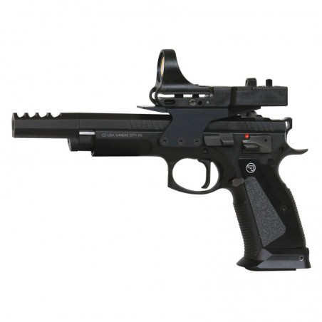 CZ 75 TS Czechmate, Semi-Automatic, SAO, Full Size, 9MM, 5.23" Cold Hammer Forged Barrel, Steel Frame, 4 Port Compensator, Blac