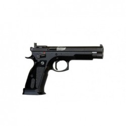 View 2 - CZ 75 TS Czechmate, Semi-Automatic, SAO, Full Size, 9MM, 5.23" Cold Hammer Forged Barrel, Steel Frame, 4 Port Compensator, Blac