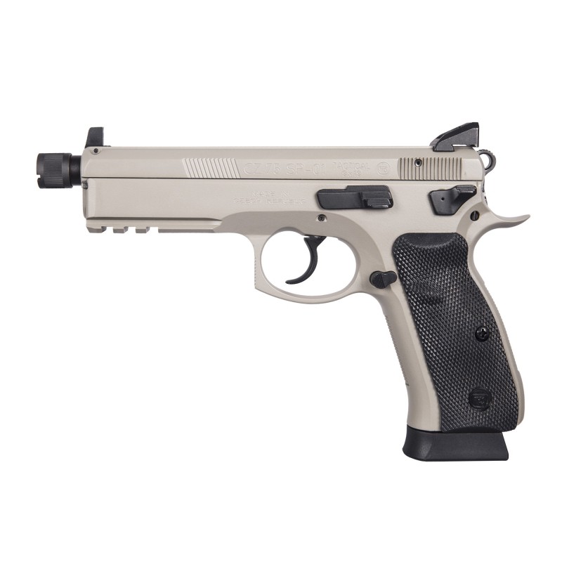 CZ 75 SP-01 Tactical, Semi-Automatic, DA/SA, Full Size, 9MM, 5.21" Cold Hammer Forged Threaded Barrel, Steel Frame, Urban Grey