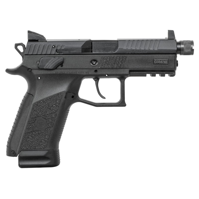 CZ P-07, Semi-Automatic, DA/SA, Full Size, 9MM, 4.36" Threaded Barrel, Polymer Frame, Black Finish, Suppressor Ready, Night Sig