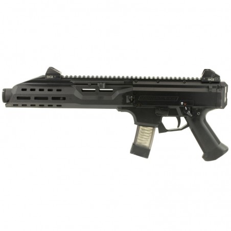 CZ Scorpion EVO 3 S1, 9MM, 7.7" Semi-Automatic, Threaded Barrel, 1/2x28 RH & 18x1 Thread Pitches, Polymer Frame, Black Finish,