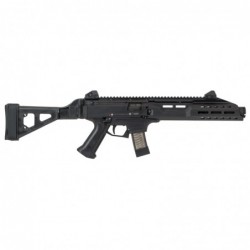 View 2 - CZ Scorpion EVO 3 S1, Semi-automatic, 9MM, 7.7" Threaded Barrel, Polymer Frame, Black Finish, 20Rd, Includes Flash Can, SB Tact