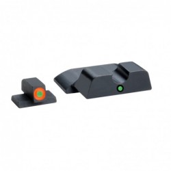 View 1 - AmeriGlo Pro i-Dot, 2 Dot Complete Set, Tritium Night Sight, Fits S&W Shield, Green/Orange, Front/Rear Sights SW-245