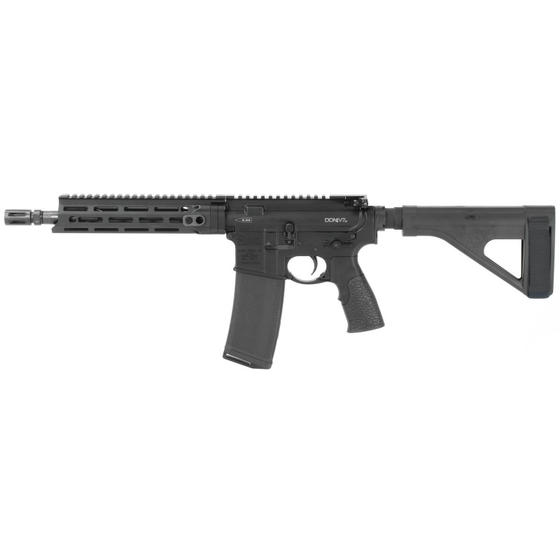 Daniel Defense DDM4 V7, Semi-automatic, AR Pistol, 223REM, 556NATO, 10.3" CHF Barrel, Aluminum Reciever, Black Finish, SB Tacti