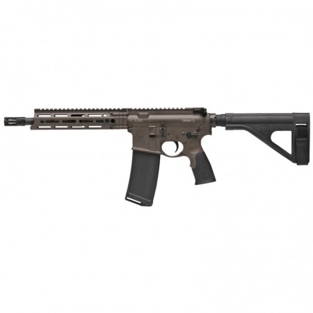 Daniel Defense DDM4 V7, Semi-automatic, AR Pistol, 223REM, 556NATO, 10.3" CHF Barrel, Aluminum Reciever, Brown Finish, SB SOB B