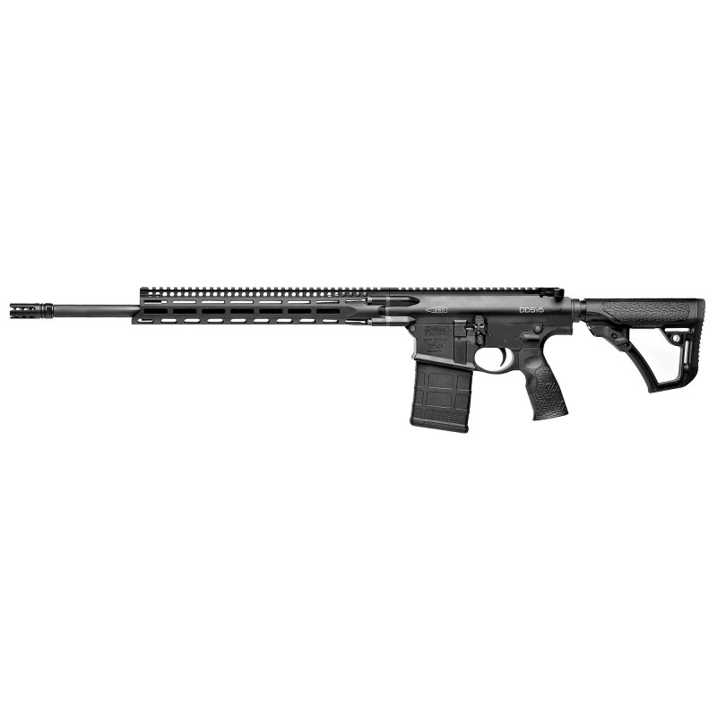 Daniel Defense DD5 V5, Semi-automatic, 260 Remington, 20" Barrel, 1:7" Twist, Black Finish, Daniel Defense Stock, MLOK Rail, 1