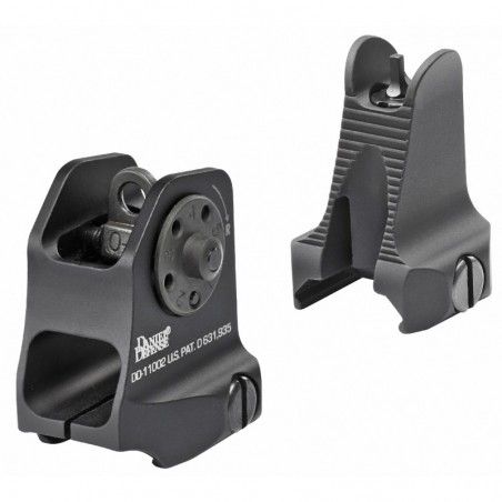 Daniel Defense Fixed Front/Rear Sight Combo, Fits Picatinny, Black Finish 19-088-09116