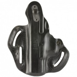 View 2 - DeSantis Gunhide Thumb Break Scabbard Belt Holster, Fits Glock 19/19x/23/45, Right Hand, Black Leather 001BAB6Z0