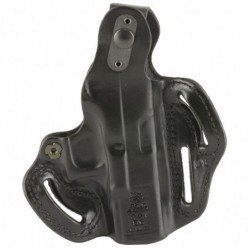 View 2 - DeSantis Gunhide Thumb Break Scabbard Belt Holster, Fits Glock 19/19x/23/45, Left Hand, Black Leather 001BBB6Z0