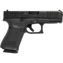 View 2 - Glock 19 GEN 5 Semi-automatic Striker Fired Compact 9MM 4.02" Black Interchangeable 15Rd 3 Mags Front Serrations Fixed Sights G