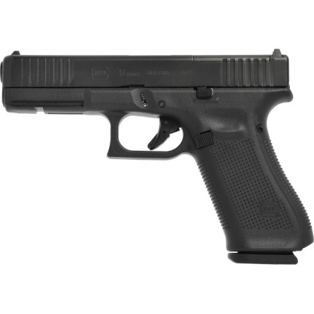 Glock 17 M.O.S. GEN 5 Semi-automatic Striker Fired Full Size 9MM 4.49" Black Interchangeable 15 Rounds 3 Mags Front Serrations