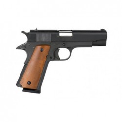 View 2 - Armscor Rock Island 1911, Commander Size, 45ACP, 4.25" Barrel, Steel Frame, Parkerized Finish, Wood Grips, Fixed Sights, 1 Maga