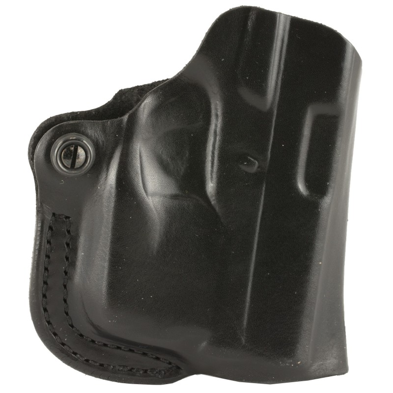 DeSantis Gunhide Mini Scabbard Belt Holster, Fits Glock 43 with Streamlight TLR6, Right Hand, Black Leather 019BA0CZ0