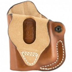 View 2 - DeSantis Gunhide Mini Scabbard Belt Holster, Fits Glock 43 with Streamlight TLR6, Right Hand, Tan Leather 019TA0CZ0