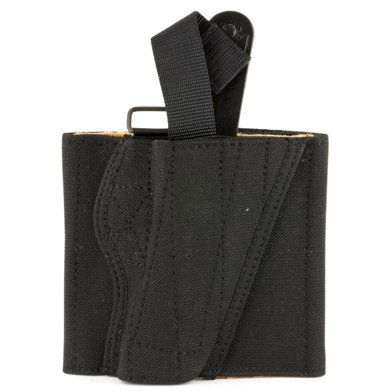 DeSantis Gunhide Apache Ankle Holster, Fits Glock 17/19/19x/20/21/22/23/45, Sig P320XCompact, Right Hand, Black Leather 062BALA
