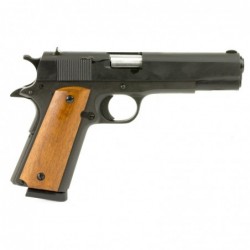 View 2 - Armscor Rock Island 1911, Full Size, 9MM, 5" Barrel, Steel Frame, Parkerized Finish, Wood Grips, Fixed Sights, 9Rd, Fired Case