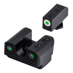 Truglo Tritium Pro Sight Fits Glock 42 and 43 Green Large White Focus-Lock Ring on Front Sight & U-Notch Rear Sight TG-TG231G1A