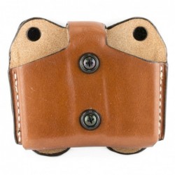 View 1 - DeSantis Gunhide Double Magazine Pouch, Single Stack 45 Caliber, Ambidextrous, Tan Leather A01TJLLZ0