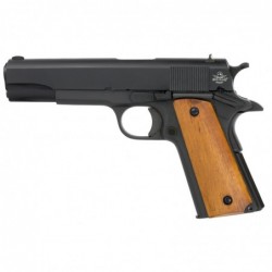 View 1 - Armscor Rock Island 1911, 38 Super, 5" Barrel, Steel Frame, Parkerized Finish, Wood Grips, Fixed Sights, 9Rd, 1 Magazine, Right
