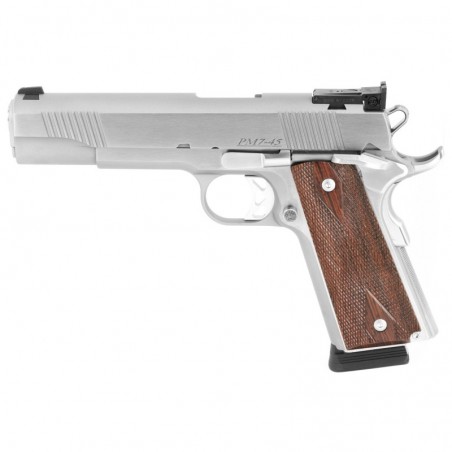 Dan Wesson DW Pointman Seven, Full Size, 45ACP, 5" Barrel, Steel Frame, Stainless Finish, Wood Grips, Adjustable Sights, 8Rd, 2