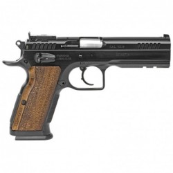 View 2 - European American Armory Witness, Stock III, Semi-automatic, Full, 9MM, 4.75", Steel, Black, Wood Grips, 17Rd 600595