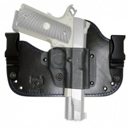View 1 - Flashbang Holsters Prohibition Series: Capone Black and Blue Holster, Fits Glock 17/19, Right Hand, Black 9420-G26-10