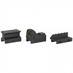Firefield Impact Mini Reflex Sight Kit, Black Finish, Low Profile/Co-Witness & 45 Degree Mounts, 5 MOA FF26021K