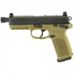 FN America FNX-45, Tactical, Semi-automatic, DA/SA, Full Size Pistol, 45 ACP, 5.3" Threaded Barrel, Polymer Frame , FDE/Black,