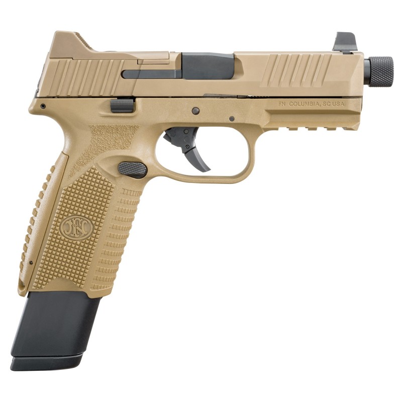 FN America FN 509 Tactical, Semi-automatic, Striker Fired, Full, 9MM, 4.5" Barrel, Polymer Frame, Flat Dark Earth, 2-24Rd Magaz