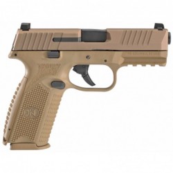 View 2 - FN America FN 509, Semi-automatic, Striker Fired, Full Size, 9MM, 4" Barrel, Polymer Frame, FDE Finish, 2-17Rd Magazines, 3 Dot