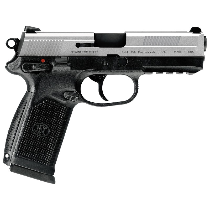 FN America FNX-45, DA/SA, Semi-automatic, Full Size Pistol, 45 ACP, 4.5" Barrel, Polymer Frame, Matte Stainless Finish, Fixed 3