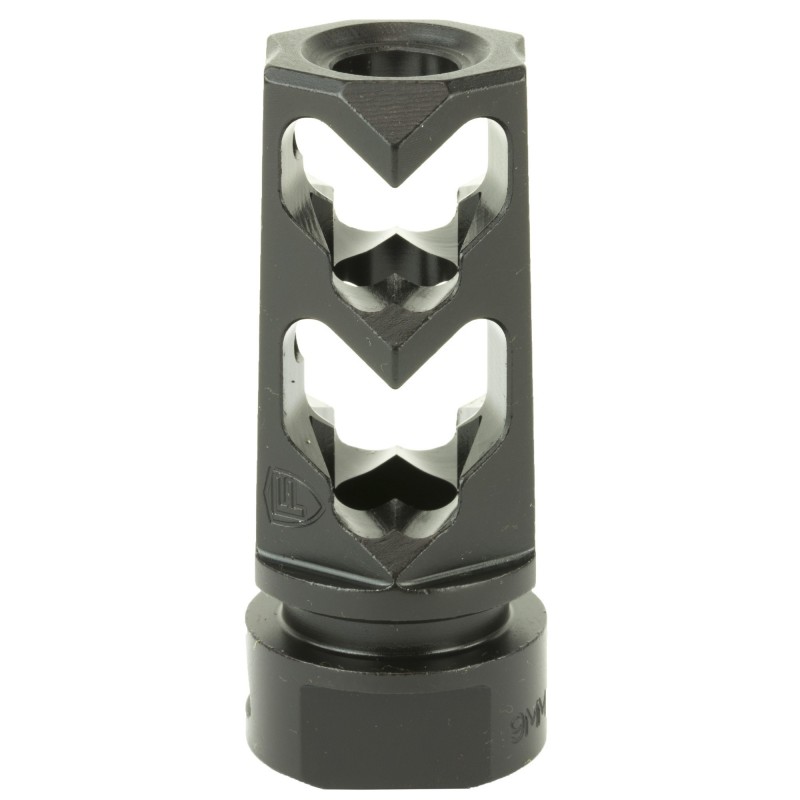 Fortis Manufacturing, Inc. Muzzle Brake, 9MM, 1/2X36, Black Finish 9MM-MB-BLK-36