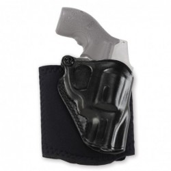 Galco Ankle Glove Ankle Holster, Fits J Frame with 2" Barrel, Right Hand, Black Leather AG158B