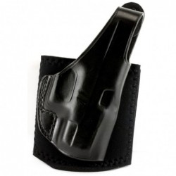 Galco Ankle Glove Ankle Holster, Fits Glock 26, Right Hand, Black Leather AG286B
