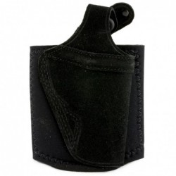 Galco Ankle Lite Ankle Holster, Fits S&W J Frame with 2" Barrel, Right Hand, Black Leather AL160B