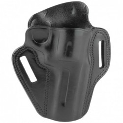 Galco Combat Master Belt Holster, Fits S&W L Frame with 4" Barrel, Right Hand, Black Leather CM104B