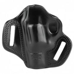 View 2 - Galco Combat Master Belt Holster, Fits J Frame, Right Hand, Black Leather CM158B