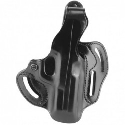 View 1 - Galco Cop 3 Slot Belt Holster, Fits S&W M&P, Right Hand, Black Leather CTS472B