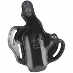 View 2 - Galco Cop 3 Slot Belt Holster, Fits S&W M&P, Right Hand, Black Leather CTS472B