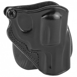 Galco Speed Paddle Holster, Fits J Frame, Right Hand, Black Leather SPD158B