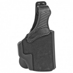 Galco Galco, Wraith 2 Belt/Paddle Holster, Fits Glock 19/19X/23/32/45, Right Hand, Black Leather W2-226B