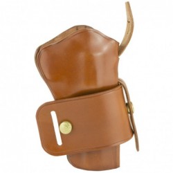 View 1 - Galco Wheelgunner Belt Holster, Fits S&W K & L Frame With 4" Barrel, Right Hand, Tan Leather WG104