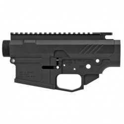 Grey Ghost Precision AR-10 Billet Receiver Set, 308 Win, Black Finish, Flared Magazine Well, Functions with Nearly all Availabl
