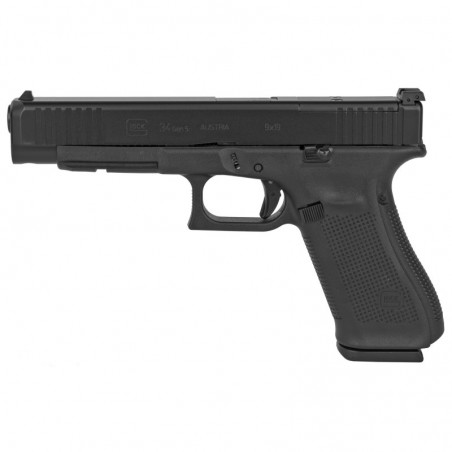 Glock 34 Gen5, Competition, Striker Fired, Modular Optic System, Full Size, 9MM, 5.31" Marksman Barrel, Polymer Frame, Adjustab