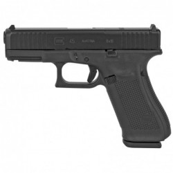 Glock 45 M.O.S., Striker Fired, Compact Size, 9MM, 4.02" Marksman Barrel, Polymer Frame, Matte Finish, Fixed Sights, 10Rd, 3 Ma